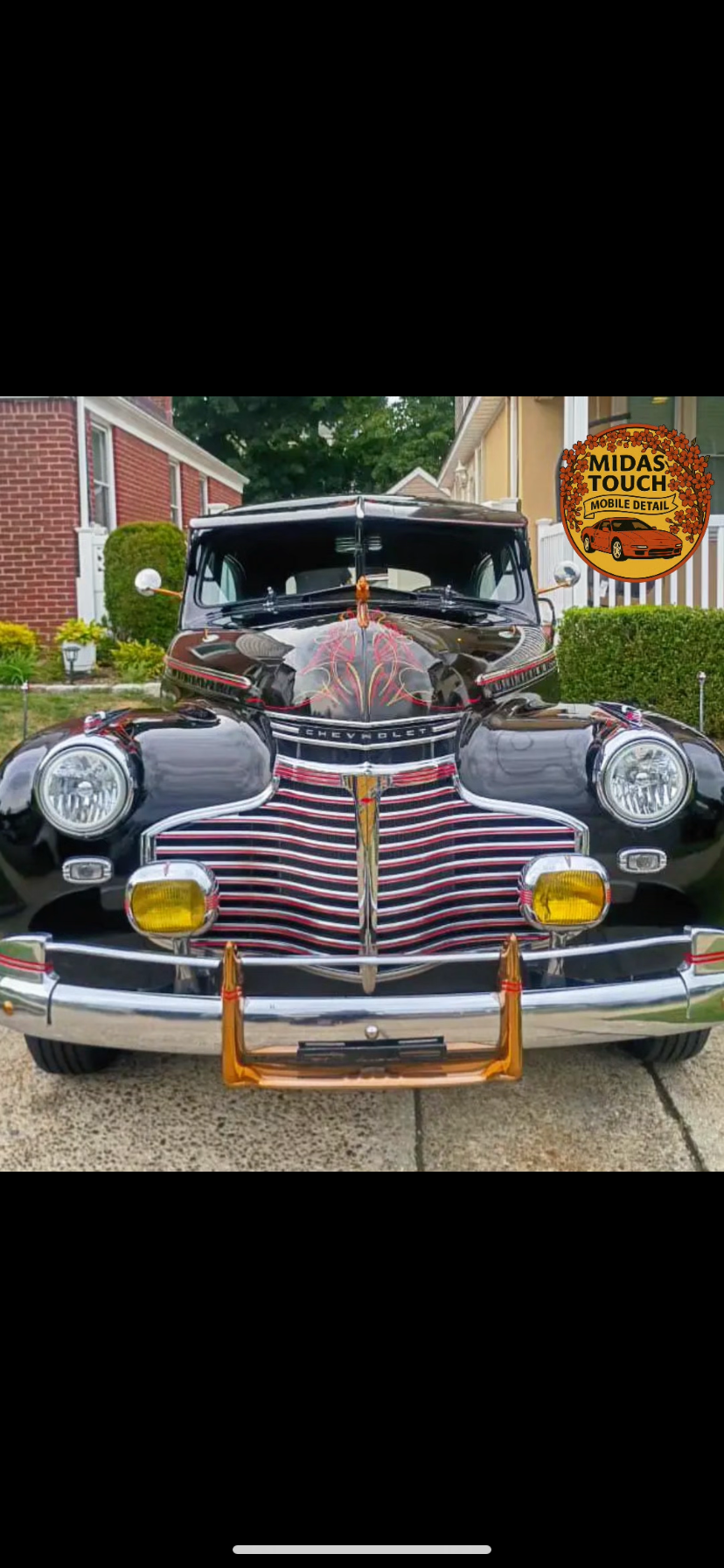 Classic Chevrolet with custom restoration and chrome details